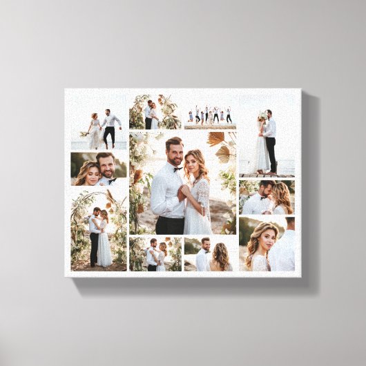 Elegante moderne minimale fotocollage eenvoudig sc canvas afdruk (Voorkant)