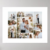 Elegante moderne minimale fotocollage eenvoudig sc poster (Voorkant)