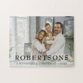 Elegante moderne minimale kerst foto legpuzzel (Horizontaal)