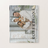 Elegante moderne minimale kerst foto legpuzzel (Verticaal)