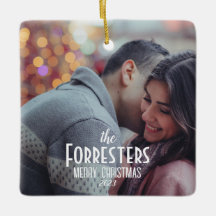 Elegante moderne minimale kerst paar foto