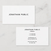 Elegante moderne minimale ontwerp handtekening mat visitekaartje (Voorkant / Achterkant)