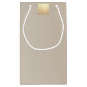 Elegante moderne minimale pastel beige gradiënt go klein cadeauzakje (Achterkant)