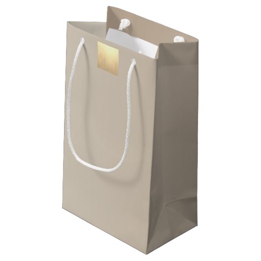 Elegante moderne minimale pastel beige gradiënt go klein cadeauzakje (Achterkant Gekanteld)