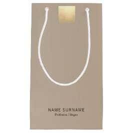 Elegante moderne minimale pastel beige gradiënt go klein cadeauzakje
