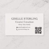 Elegante moderne minimale professionele foto visitekaartje (Voorkant)