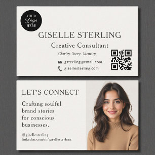 Elegante moderne minimale professionele Logo-foto Visitekaartje