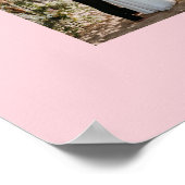 Elegante moderne minimale roze fotocollage bruilof poster (Hoek)