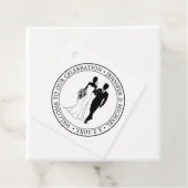 Elegante moderne minimale typografie bruiloft paar bedankjes labels (In situ)