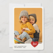 Elegante moderne minimale Valentijnsdag fotokaart Feestdagenkaart (Voorkant)