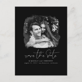 Elegante moderne minimalist Bewaar de datum Foto A Aankondigingskaart