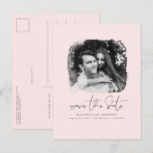 Elegante moderne minimalist Bewaar de datum foto Aankondigingskaart (Voorkant / Achterkant)