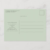 Elegante moderne minimalist Bewaar de datum foto Aankondigingskaart (Achterkant)