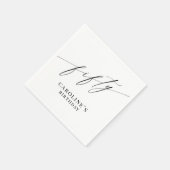 Elegante moderne minimalistische 50e verjaardag servet (Hoek)