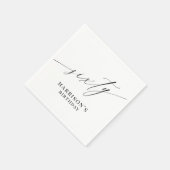 Elegante moderne minimalistische 60e verjaardag servet (Hoek)