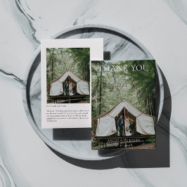 Elegante moderne minimalistische bedankkaart