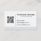 Elegante moderne minimalistische bloemist charme e visitekaartje (Achterkant)