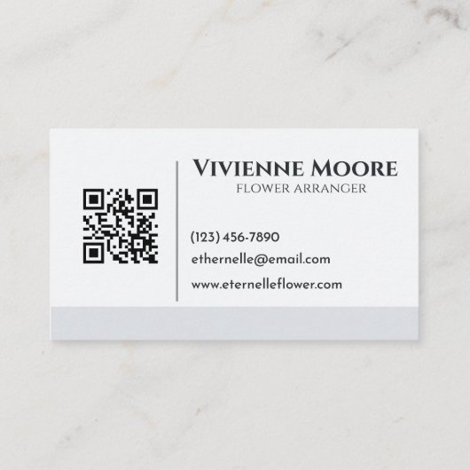 Elegante moderne minimalistische bloemist charme e visitekaartje (Achterkant)