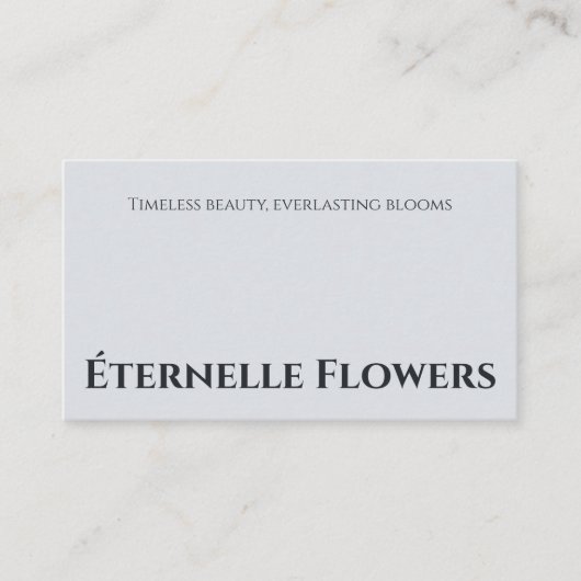 Elegante moderne minimalistische bloemist charme e visitekaartje (Voorkant)