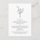 Elegante moderne minimalistische bruiloft details  informatiekaartje (Voorkant)