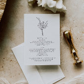 Elegante moderne minimalistische bruiloft details  informatiekaartje