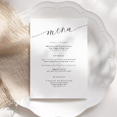 Elegante moderne minimalistische bruiloft ontvangs menu