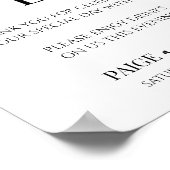 Elegante moderne minimalistische bruiloft open bar poster (Hoek)