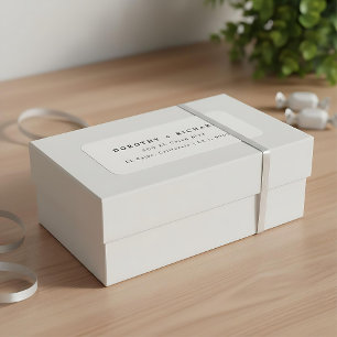 Elegante moderne minimalistische bruiloft retour a etiket