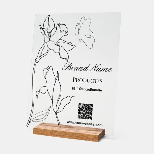 Elegante moderne minimalistische business acryl bord (Hoek)