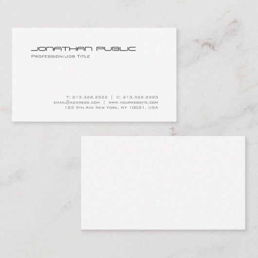 Elegante moderne minimalistische design trendy vla visitekaartje (Voorkant / Achterkant)