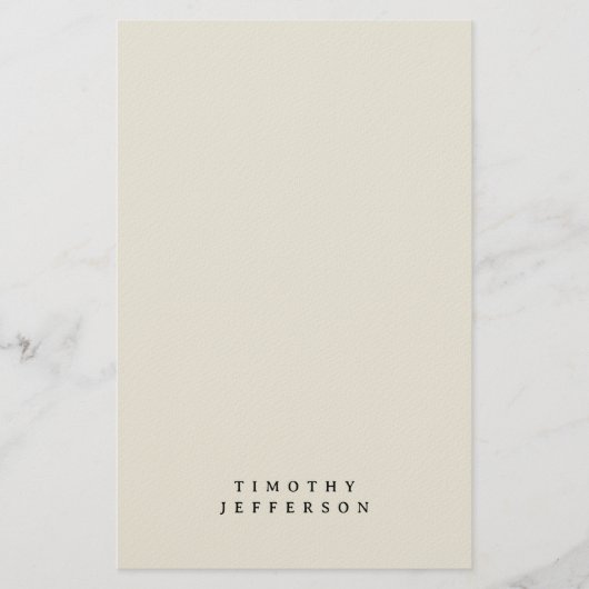 Elegante moderne minimalistische eigen naam briefpapier (Voorkant)