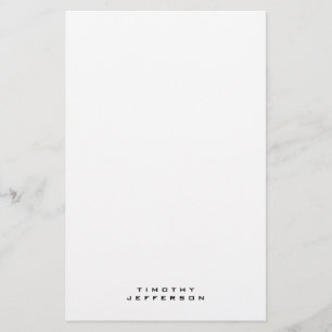 Elegante moderne minimalistische eigen naam briefpapier