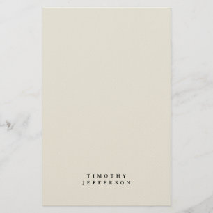 Elegante moderne minimalistische eigen naam briefpapier