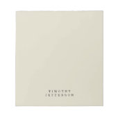 Elegante moderne minimalistische eigen naam notitieblok (Voorkant)