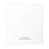 Elegante moderne minimalistische eigen naam notitieblok (Voorkant)