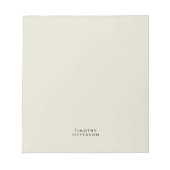 Elegante moderne minimalistische eigen naam notitieblok (Voorkant)