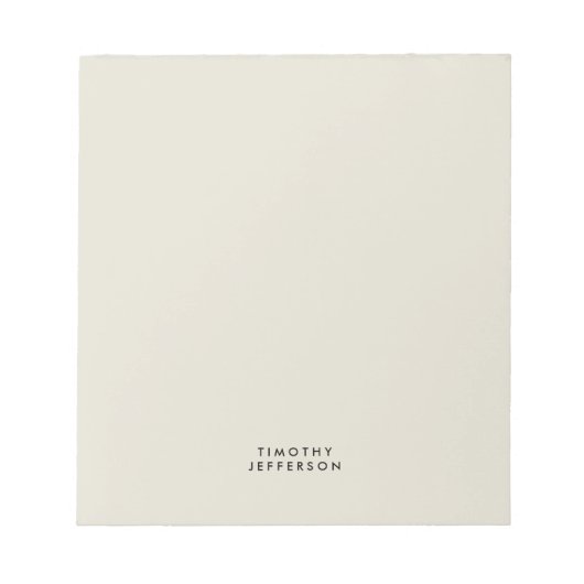 Elegante moderne minimalistische eigen naam notitieblok (Voorkant)