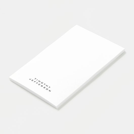 Elegante moderne minimalistische eigen naam post-it® notes (Schuin)