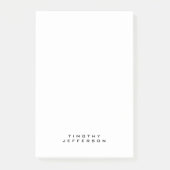 Elegante moderne minimalistische eigen naam post-it® notes (Voorkant)