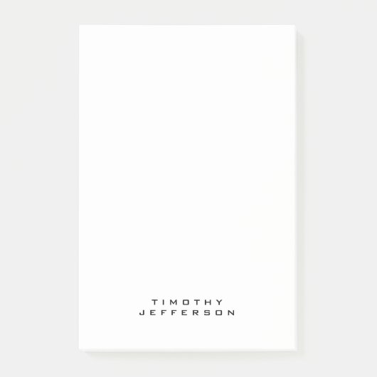 Elegante moderne minimalistische eigen naam post-it® notes (Voorkant)