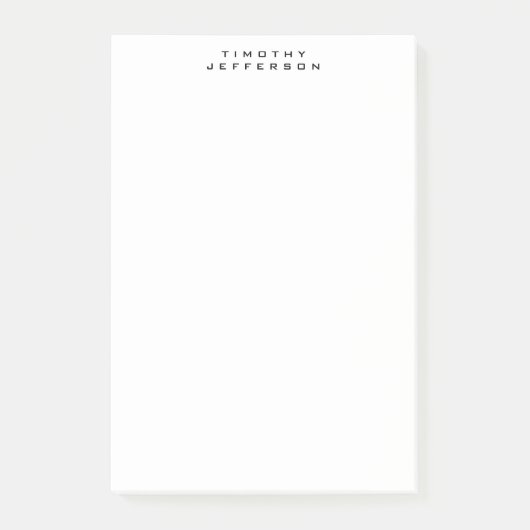 Elegante moderne minimalistische eigen naam post-it® notes (Voorkant)