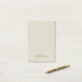 Elegante moderne minimalistische eigen naam post-it® notes (Op bureau)