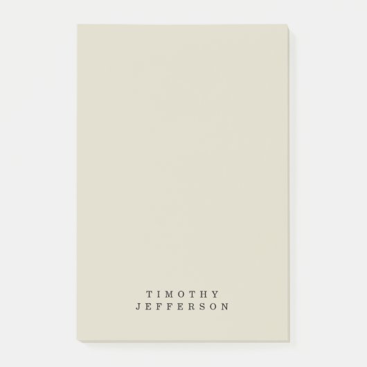 Elegante moderne minimalistische eigen naam post-it® notes (Voorkant)