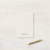 Elegante moderne minimalistische eigen naam post-it® notes (Op bureau)