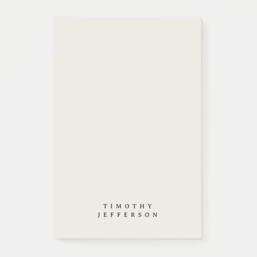 Elegante moderne minimalistische eigen naam post-it® notes (Voorkant)