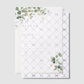 Elegante moderne minimalistische eucalyptus bruilo vellum uitnodigingen (Offset (Uitnodiging))