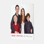 Elegante moderne minimalistische familiefoto metalen ornament (Voorkant links)