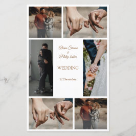 Elegante moderne, minimalistische foto bruiloft me