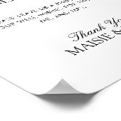 Elegante moderne minimalistische foto gastenboek t poster (Hoek)