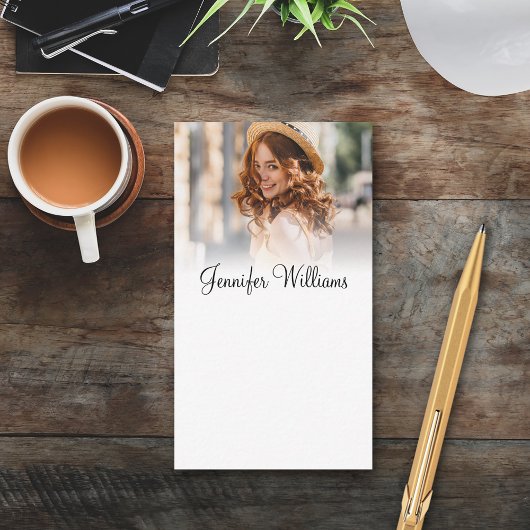 Elegante moderne minimalistische foto notitiekaartje